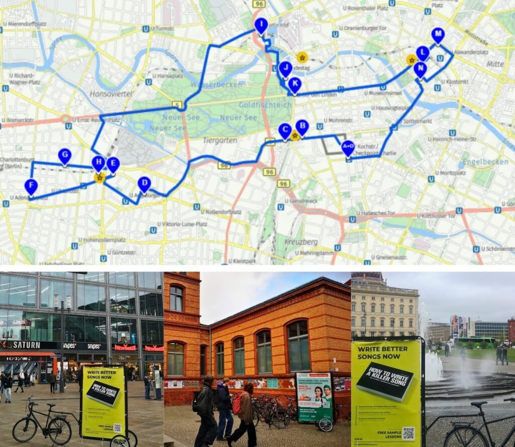 Mobile Außenwerbung in Berlin mit Beispielroute