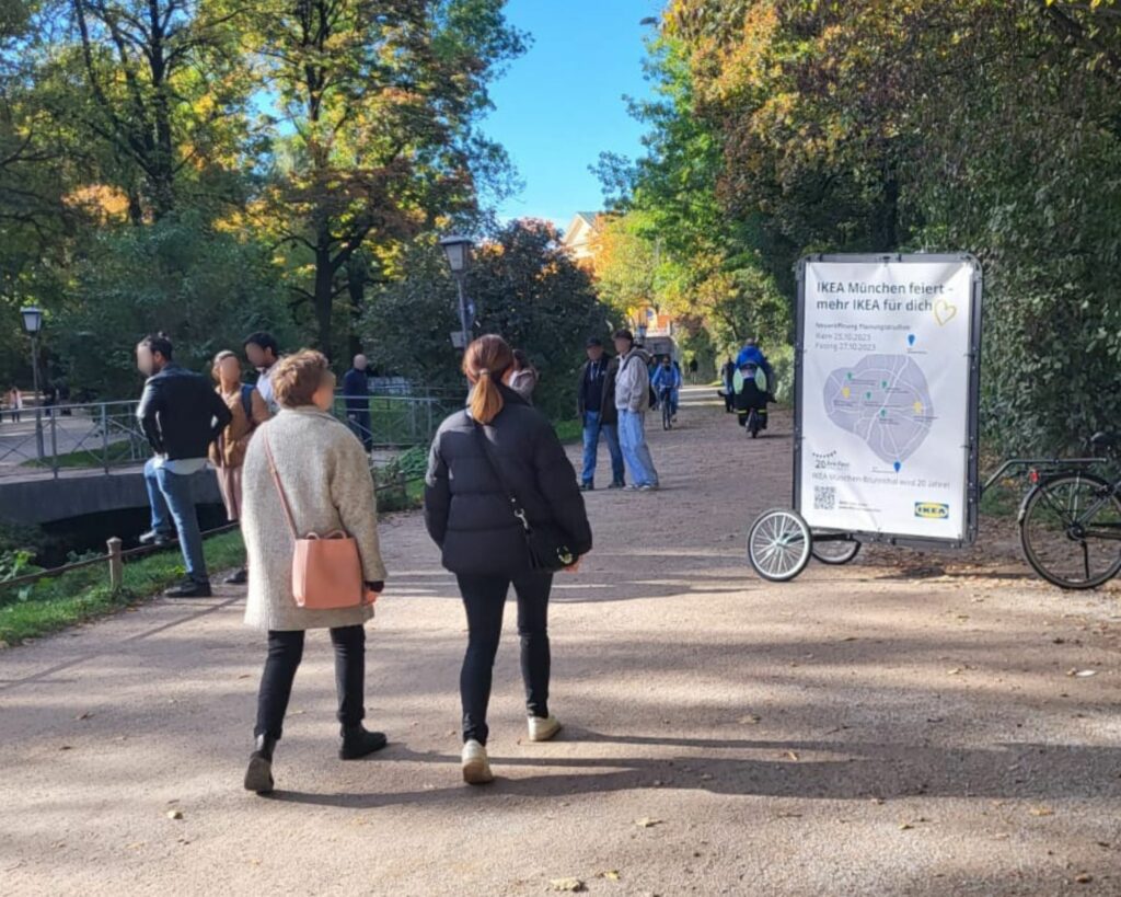 Mobile Außenwerbung in München begeistert auch im Grünen