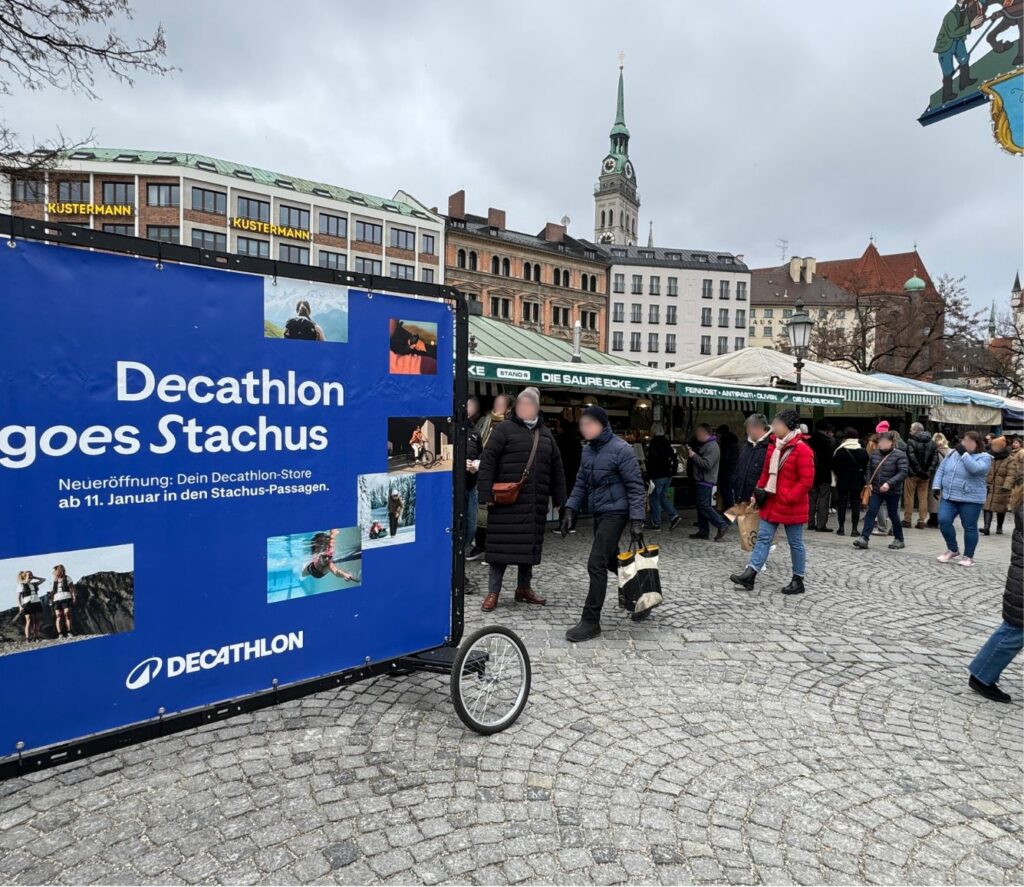 Mobile Außenwerbung in München fällt immer auf